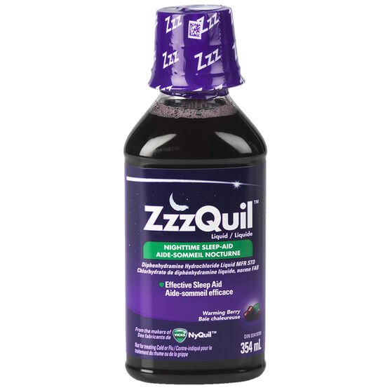 ZzzQuil Liquid Nighttime Sleep Aid Berry 354ml London Drugs