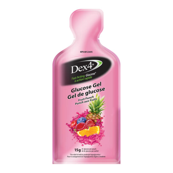Dex4 Fruit Punch Glucose Gel 15g London Drugs