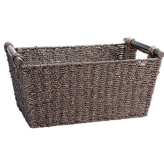 London Drugs Seagrass Basket Dark Brown Medium London Drugs